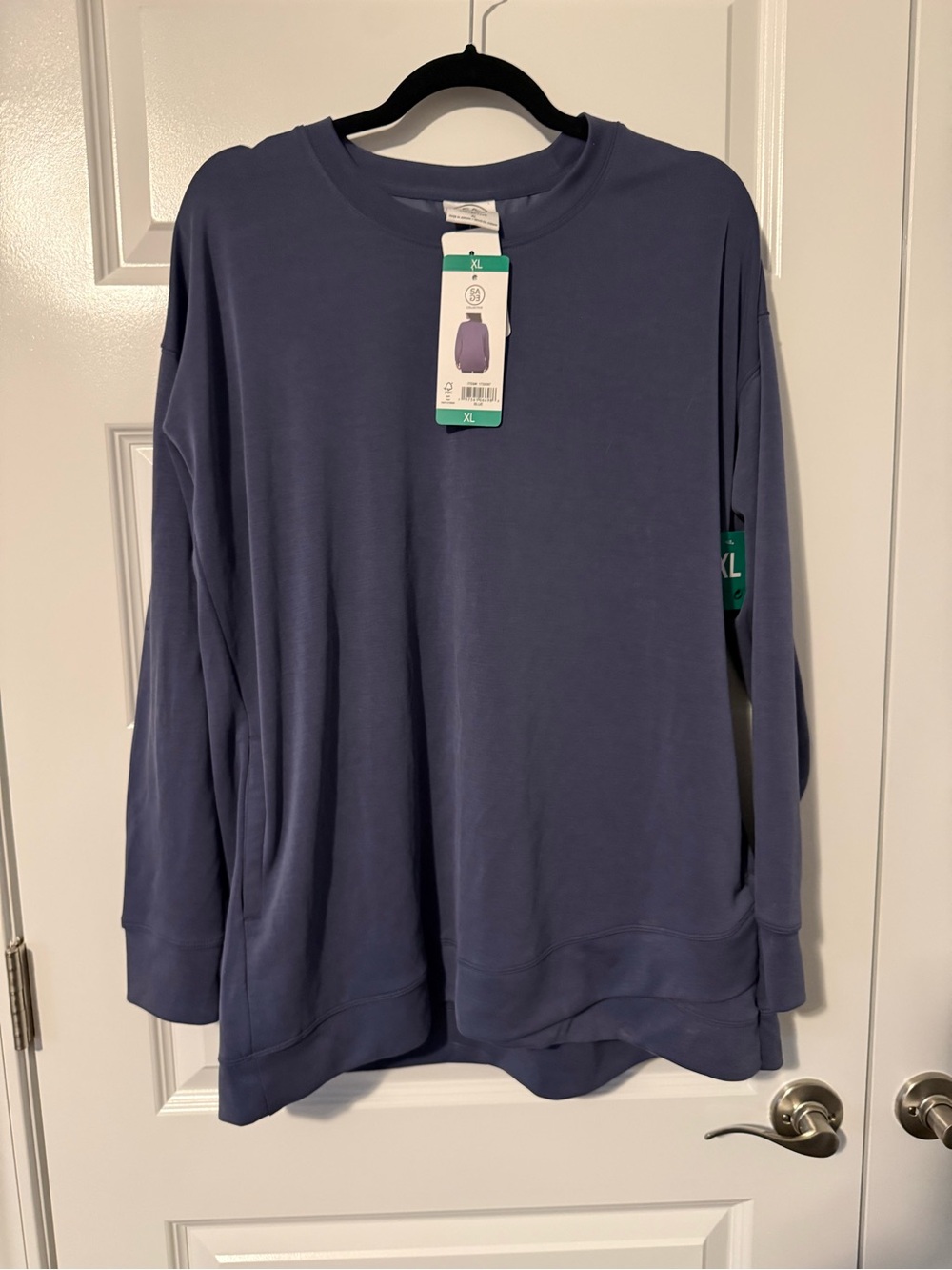 Sage Relaxed Crewneck Sweatshirt - Dusty Blue